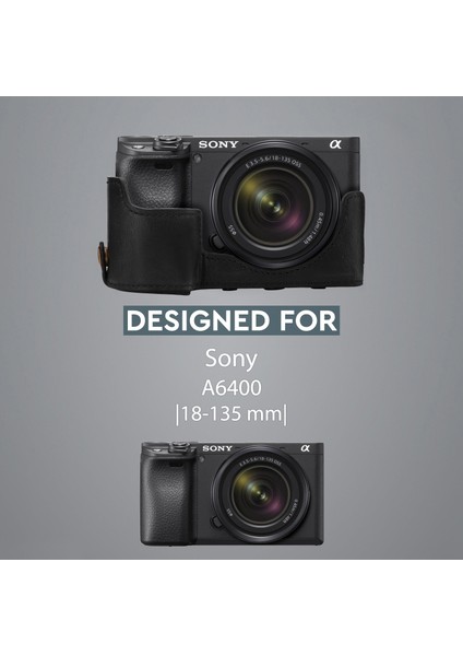Sony Alpha A6100,A6400(18-135mm)Suni Deri Kamera Çantası fırsatları