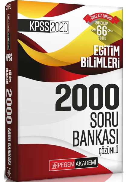 KPSS 2020 Eğitim Bilimleri Çözümlü Efsane 2000 Soru Bankası