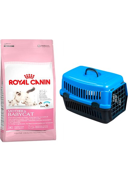 Mother & Baby Yavru Kedi Maması 2 kg + Pet Style Taşıma Çantası 49 cm Mavi