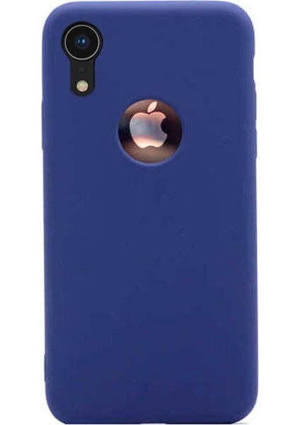 Apple iPhone XR Premium Matte Silikon Kılıf Lacivert