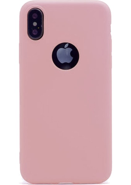 Apple iPhone XS MAX Premium Matte Silikon Kılıf Pembe