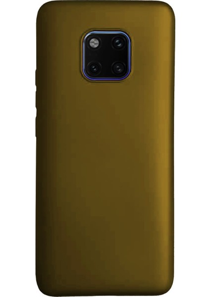 Huawei Mate 20 Pro Premium Matte Silikon Kılıf Gold