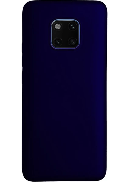 Huawei Mate 20 Pro Premium Matte Silikon Kılıf Lacivert