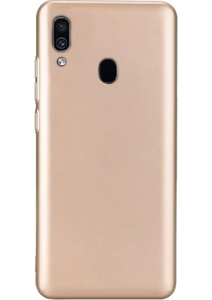 Samsung Galaxy A20 Premium Matte Silikon Kılıf Gold