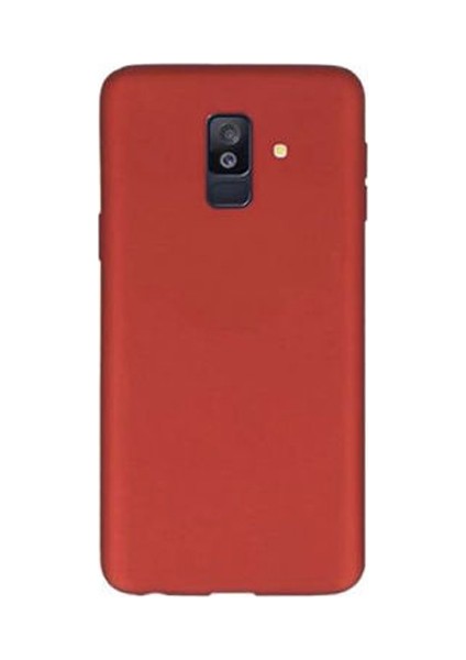 Samsung Galaxy A6 Plus 2018 Premium Matte Silikon Kılıf Kırmızı