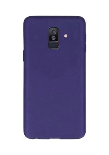 Samsung Galaxy A6 Plus 2018 Premium Matte Silikon Kılıf Lacivert