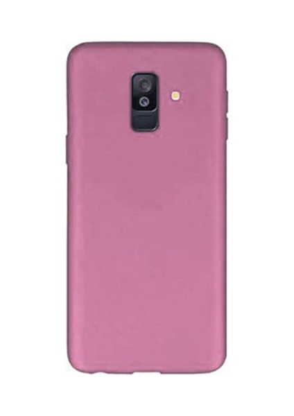 Samsung Galaxy A6 Plus 2018 Premium Matte Silikon Kılıf Pembe