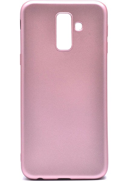 Samsung Galaxy J8 Premium Matte Silikon Kılıf Pembe