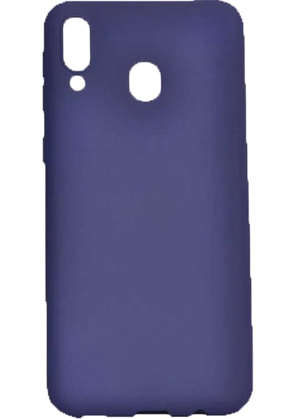Samsung Galaxy M20 Premium Matte Silikon Kılıf Lacivert