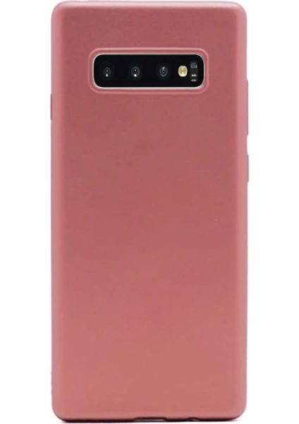 Samsung Galaxy S10 Plus Premium Matte Silikon Kılıf Pembe