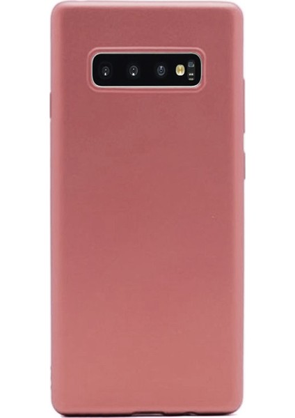 Samsung Galaxy S10 Premium Matte Silikon Kılıf Pembe