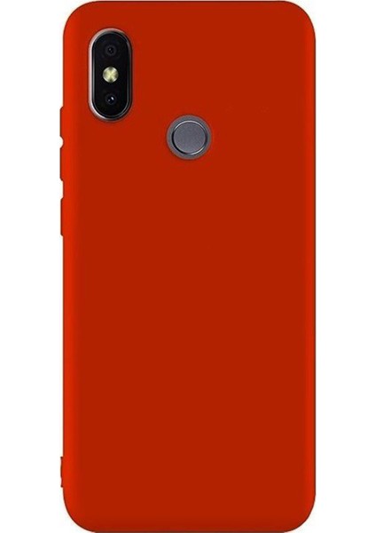 Xiaomi Mi 8 Premium Matte Silikon Kılıf Kırmızı
