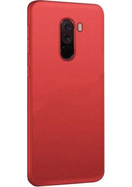 Xiaomi Pocophone F1 Premium Matte Silikon Kılıf Kırmızı