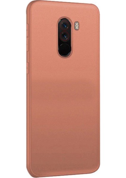 Xiaomi Pocophone F1 Premium Matte Silikon Kılıf Pembe