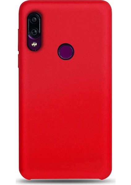 Xiaomi Redmi Note 7 Premium Matte Silikon Kılıf Kırmızı