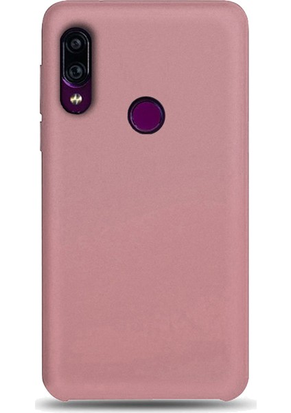 Xiaomi Redmi Note 7 Premium Matte Silikon Kılıf Pembe