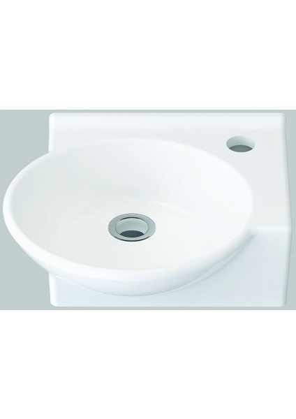 Idevit Myra 33 x 36 cm Mini Lavabo Sağdan Delikli