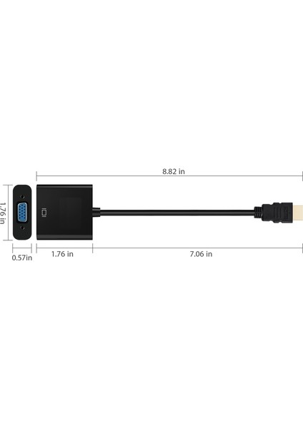 HDMI Erkek - VGA Dişi Çevirici Adaptör CDG-CNV31