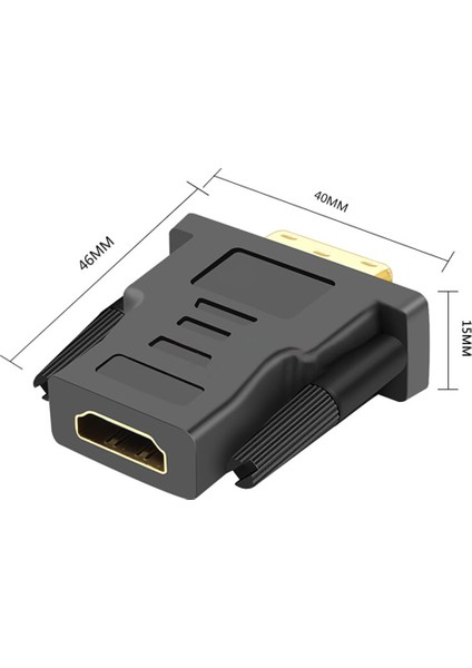 DVI 24+1 Pin Erkek - HDMI Dişi Çevirici Adaptör CDG-CNV37