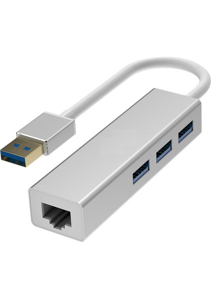 USB 3.0 - 3Port USB 3.0+ RJ45 Ethernet Çoklayıcı Hub CDG-CNV41