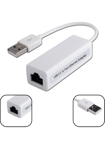 USB 2.0 - 10/100 Mbps RJ45 Ethernet Çevirici Adaptör CDG-CNV42