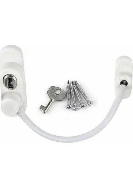 Anahtarlı Halatlı Pvc Kapı Pencere Emniyet Kilidi