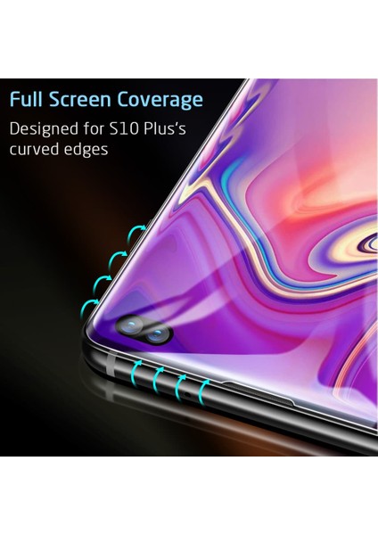 Esr Samsung S10 Plus Cam Ekran Koruyucu Fullcover Glass Film 2 Adet