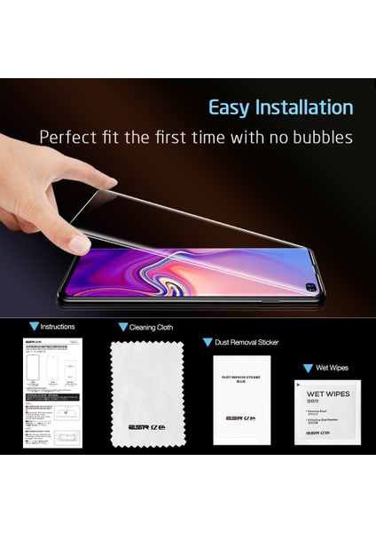 Esr Samsung S10 Plus Cam Ekran Koruyucu Fullcover Glass Film 2 Adet