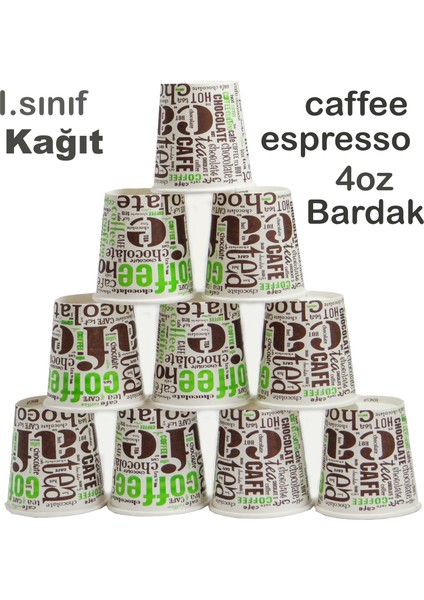 Karton Bardak 4 Oz Türk Kahvesi Espresso Bardağı 200' lü