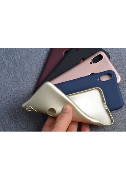 Xiaomi Mi Play Kılıf Klasik Mat Renkli Yumuşak Premier Silikon Koyu Mor