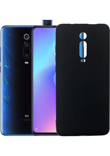 Xiaomi Mi 9T Kılıf Klasik Mat Renkli Yumuşak Premier Silikon Siyah