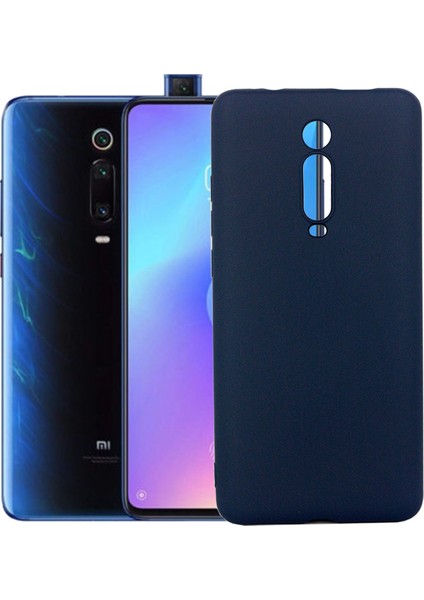 Xiaomi Mi 9T Kılıf Klasik Mat Renkli Yumuşak Premier Silikon Lacivert