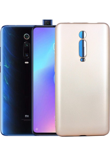 Xiaomi Mi 9T Kılıf Klasik Mat Renkli Yumuşak Premier Silikon Altın