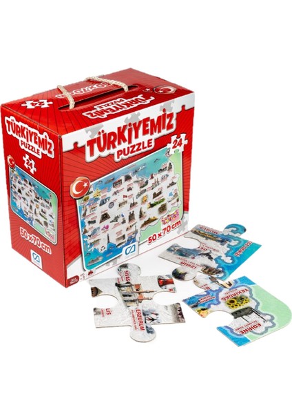 2'li Alfabe ve Türkiyemiz Yer Puzzle Seti