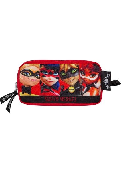 Miraculous Ladybug Karakterleri Iki Bölmeli Kalemlik - Unisex