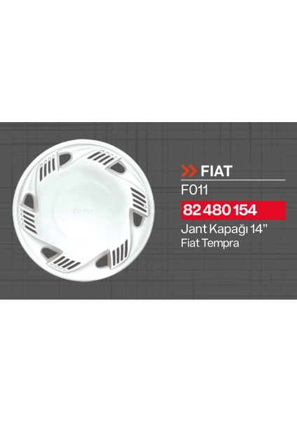 Tisa Fiat Tempra 14" Jant Kapağı 4'lü Takım JKF011