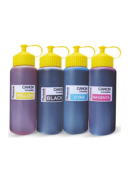 Canon E514 için 4 Renk 500ML Photoink Mürekkep