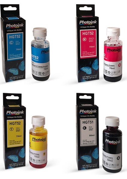 SureSupply 4 Renk 1 Takım Photoink Mürekkep