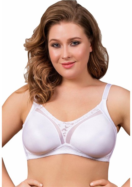 Dantelli Dikişsiz Toparlayıcı Sütyen 3705 Beyaz