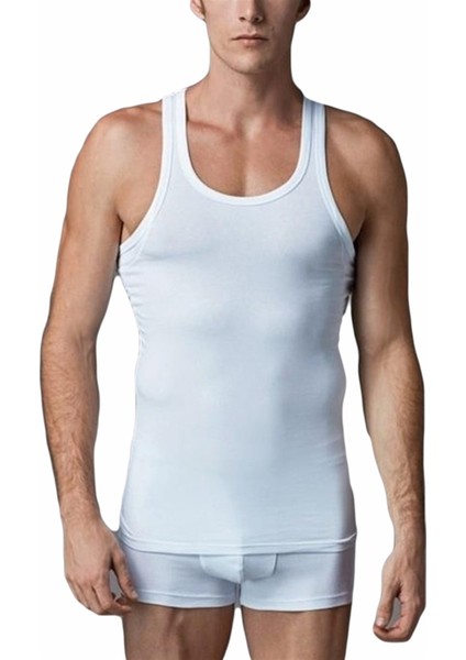 Erkek Compact Sporcu Atlet 2'Li 002 Beyaz