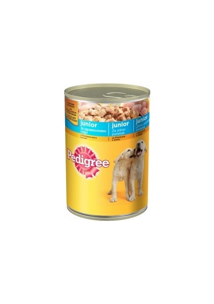 Pedigee Yavru Tavuklu Konserve Köpek Maması 400 Gr x 12 Adet