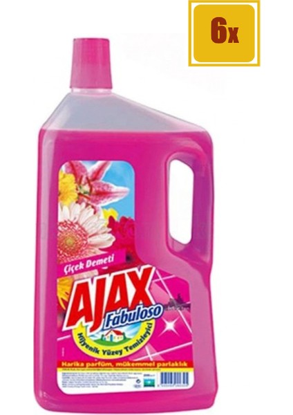 Fabuloso Yüzey Temizleyici 2 Lt Çiçek Demeti 6'lı Set