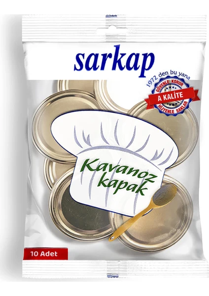 Hijyenik Paketli 10 Adet Kavanoz Kapağı - Gold - 82mm