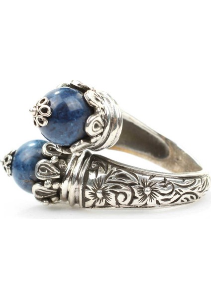 925 Ayar Gümüş Lapis Taşlı Çapraz Yüzük modelleri