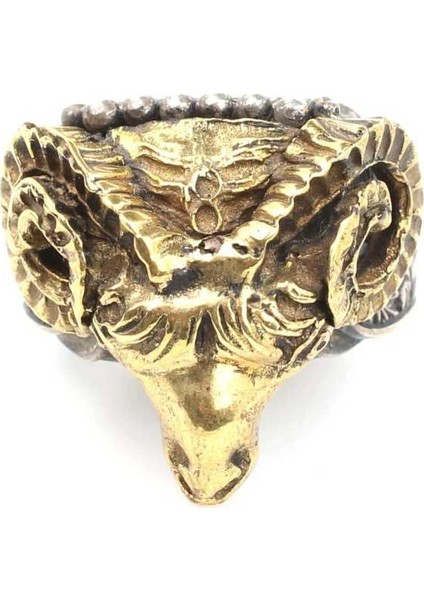 925 Ayar Gümüş Koç Kafalı Tasarım Yüzük modelleri