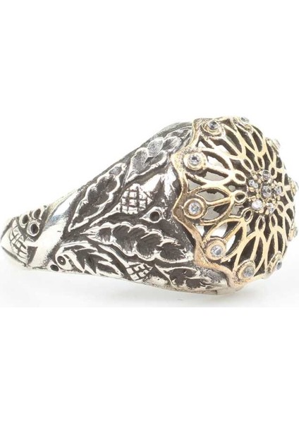 925 Ayar Gümüş Antik Tasarım Taşlı Yüzük fiyatları