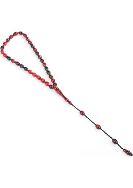 Sıkma Kırmızı Ateş Kehribarı Arpa Kesim Tesbih fiyatları