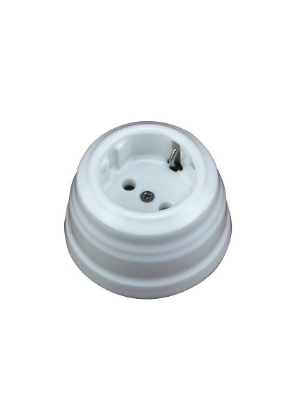 Porselen Priz Beyaz Retro