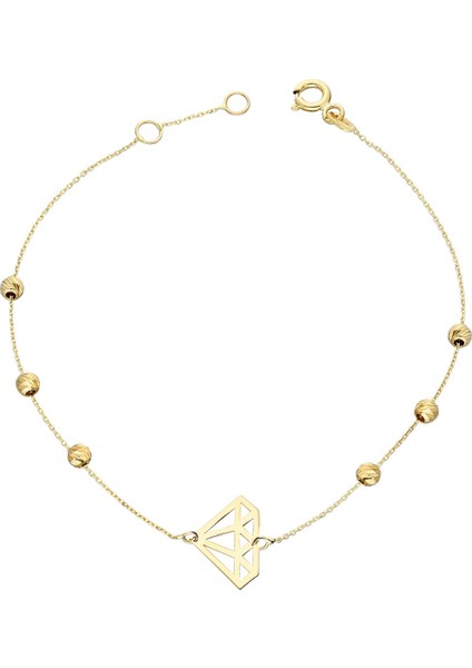 Altın Dorika Pırlanta Kesim Bileklik