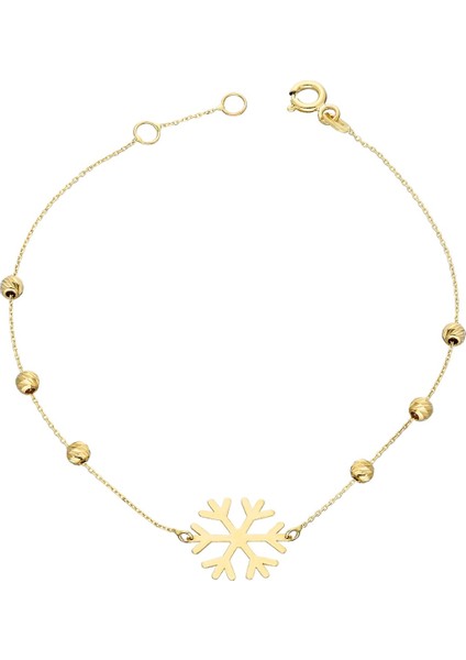 Altın Dorika Kar Tanesi Bileklik